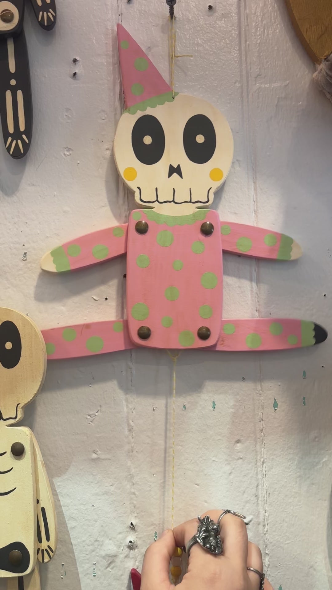 Clown Skeleton Pull Toy