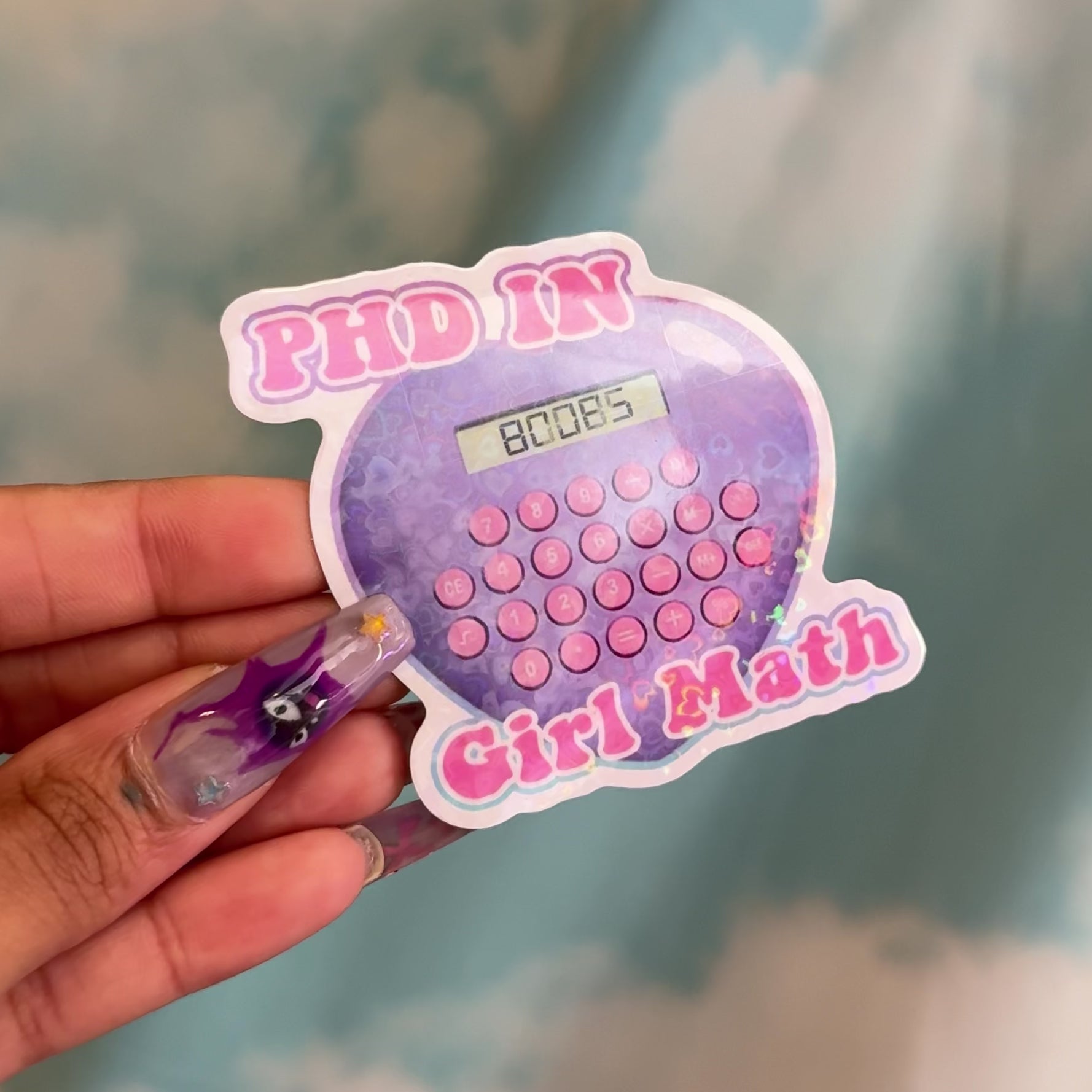 PHD In Girl Math Sticker