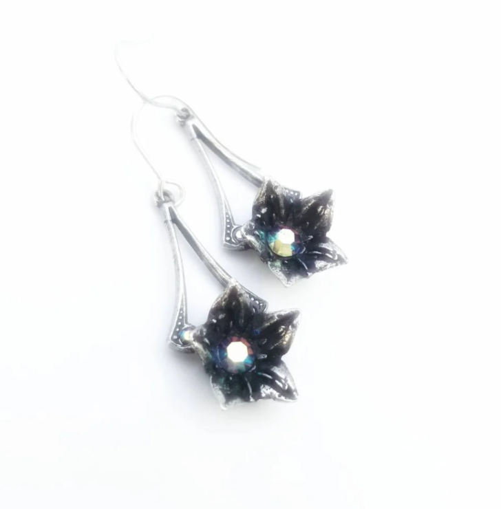 Moon Blossom Drop Earring