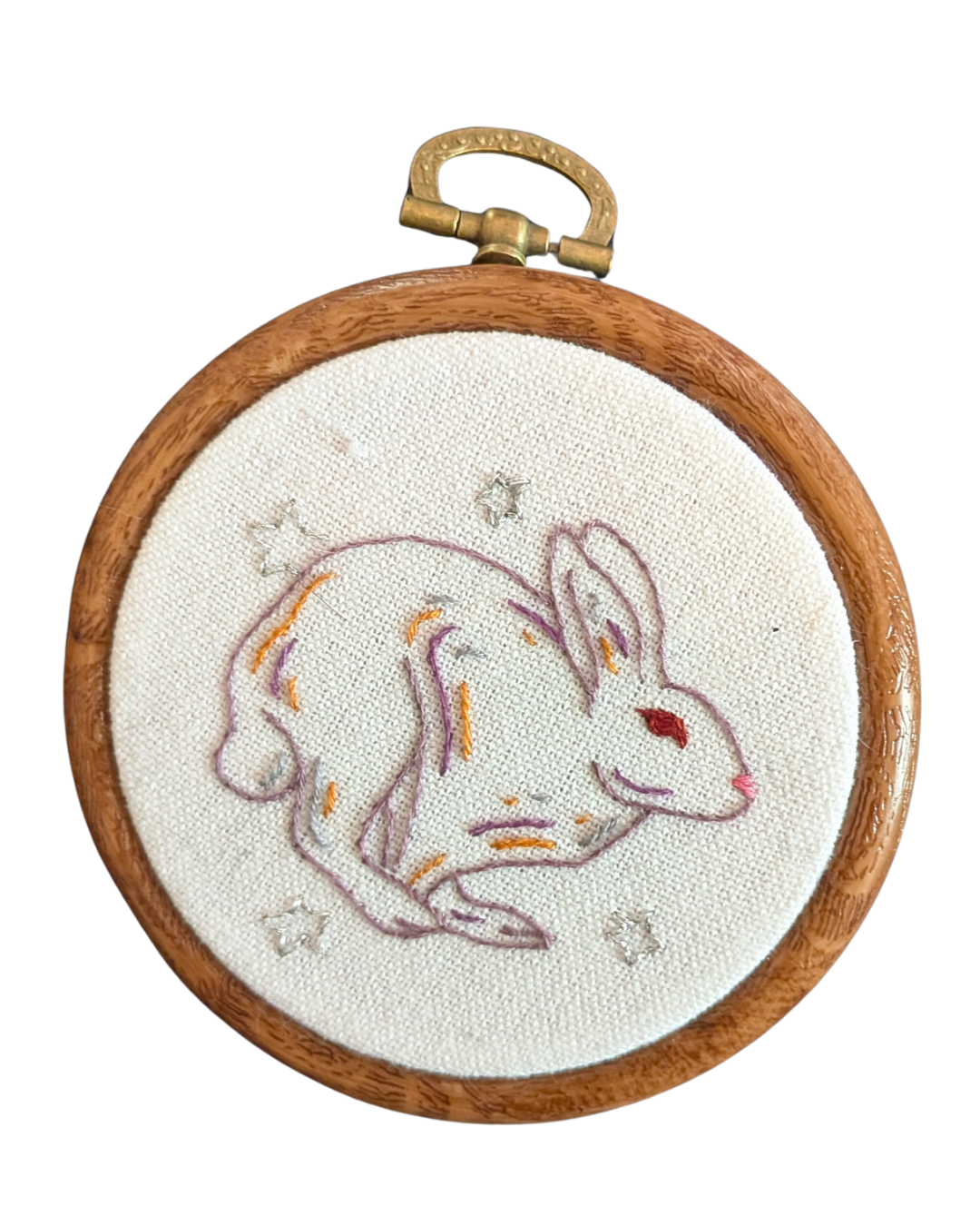 Running Rabbit embroidery