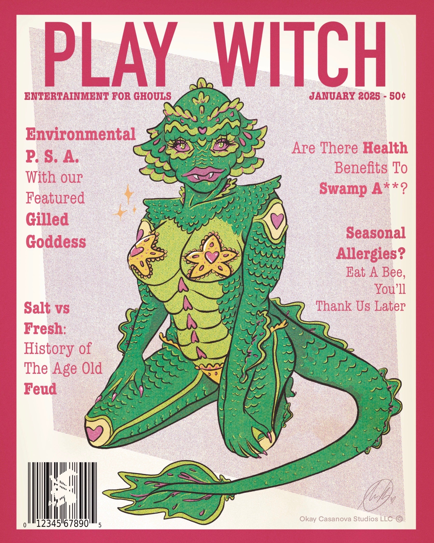 “Playwitch” Pin-Up Print 2025 Swamp Creature