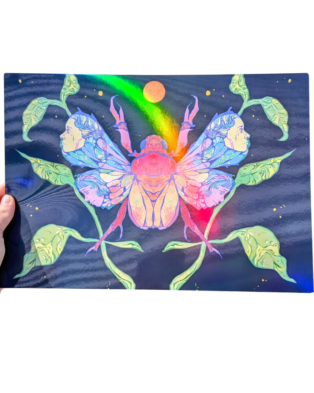 Bug series beetle print holographic