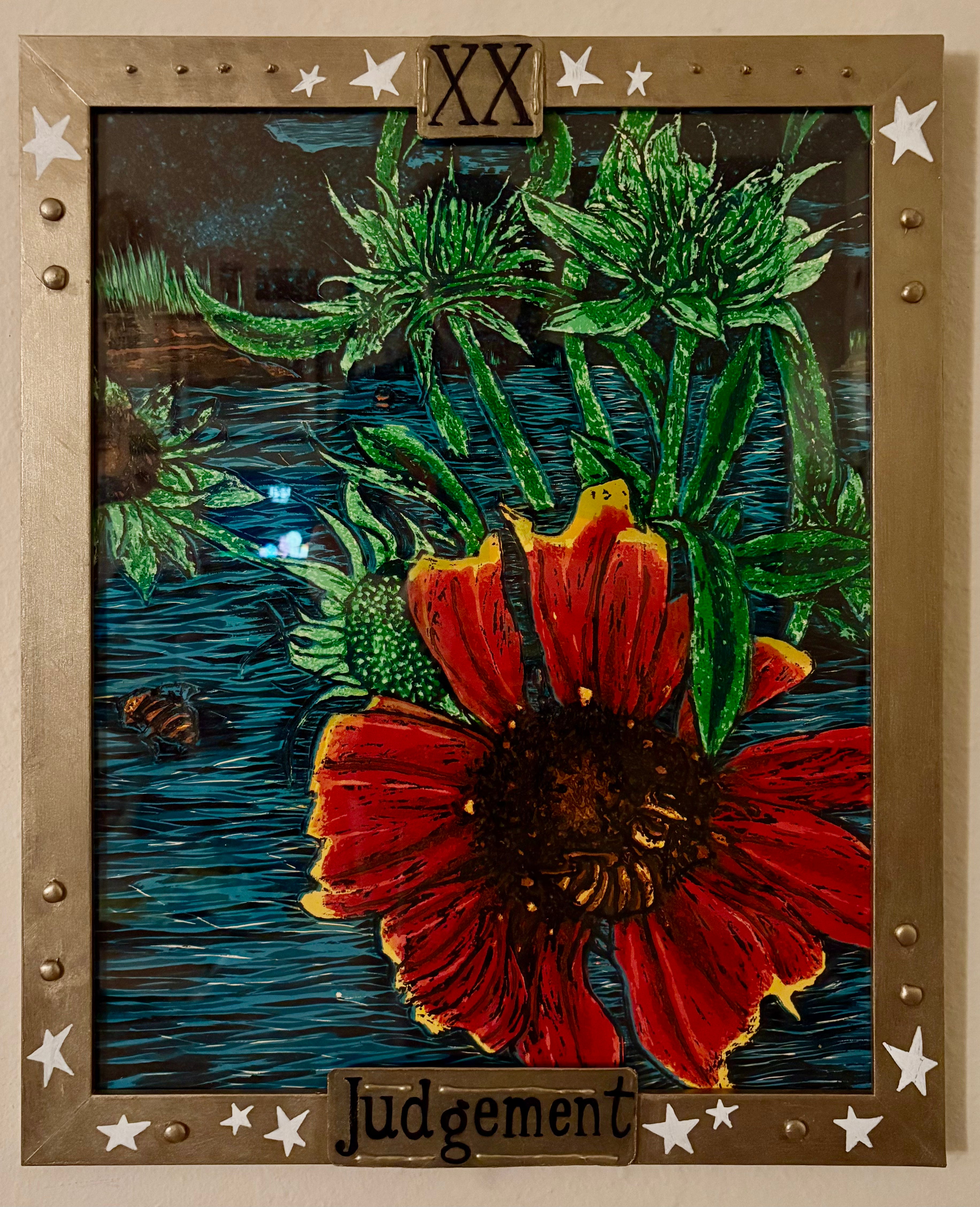 "Judgement" Tarot Card Woodcut