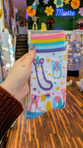 Minty Mix White Furby Socks