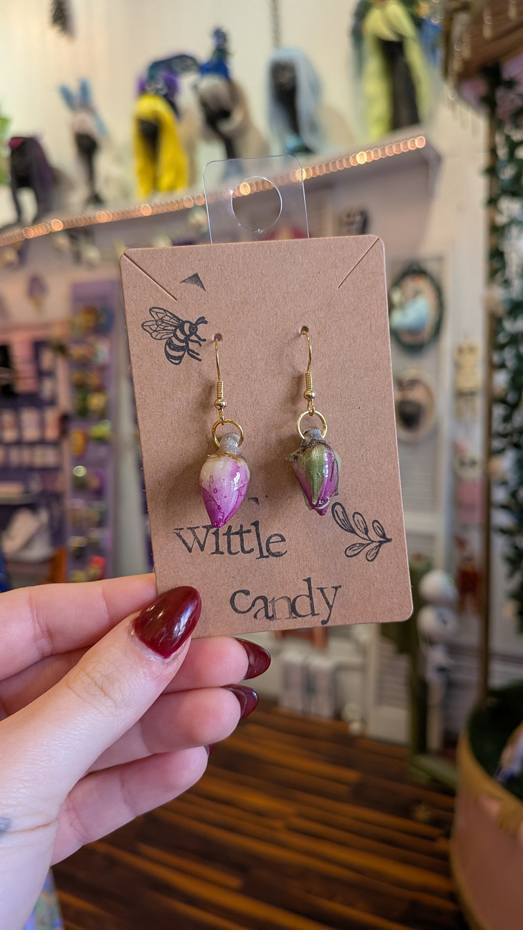 Rose Flower Earrings by Wittlecandy