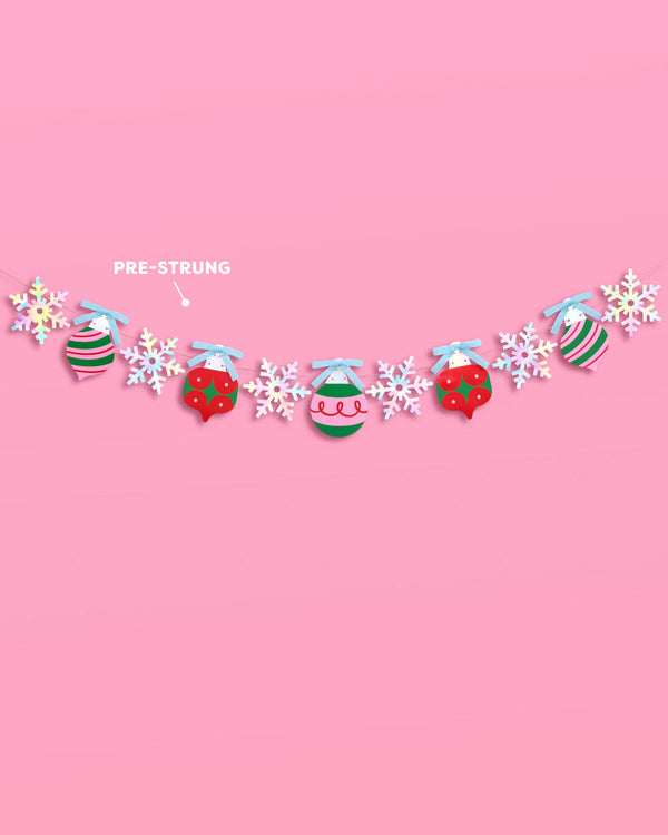 Ornament Snowflake Banner - iridescent foil banner