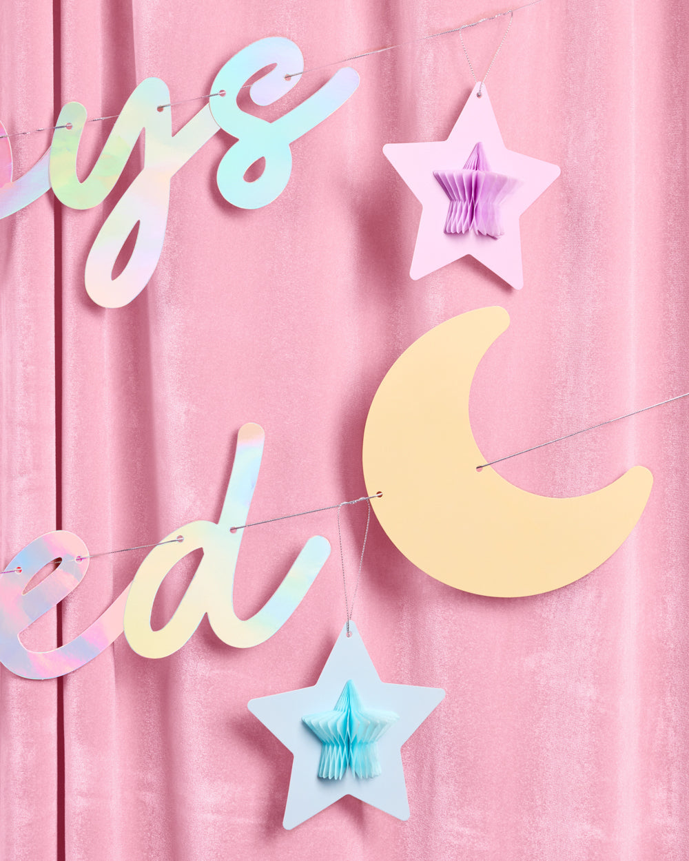 No Boys Allowed Banner - iridescent foil banner