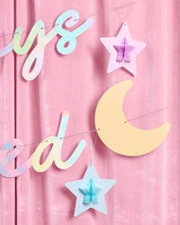 No Boys Allowed Banner - iridescent foil banner