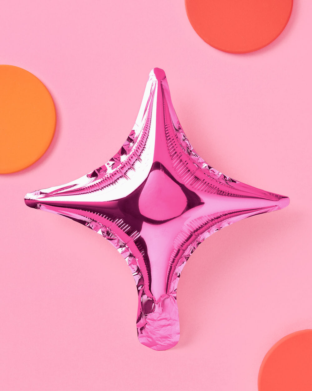 Pink Sparkle Balloon - 6 pc silver foil set