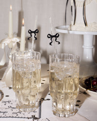Little Black Bow Straws - 12 reusable straws