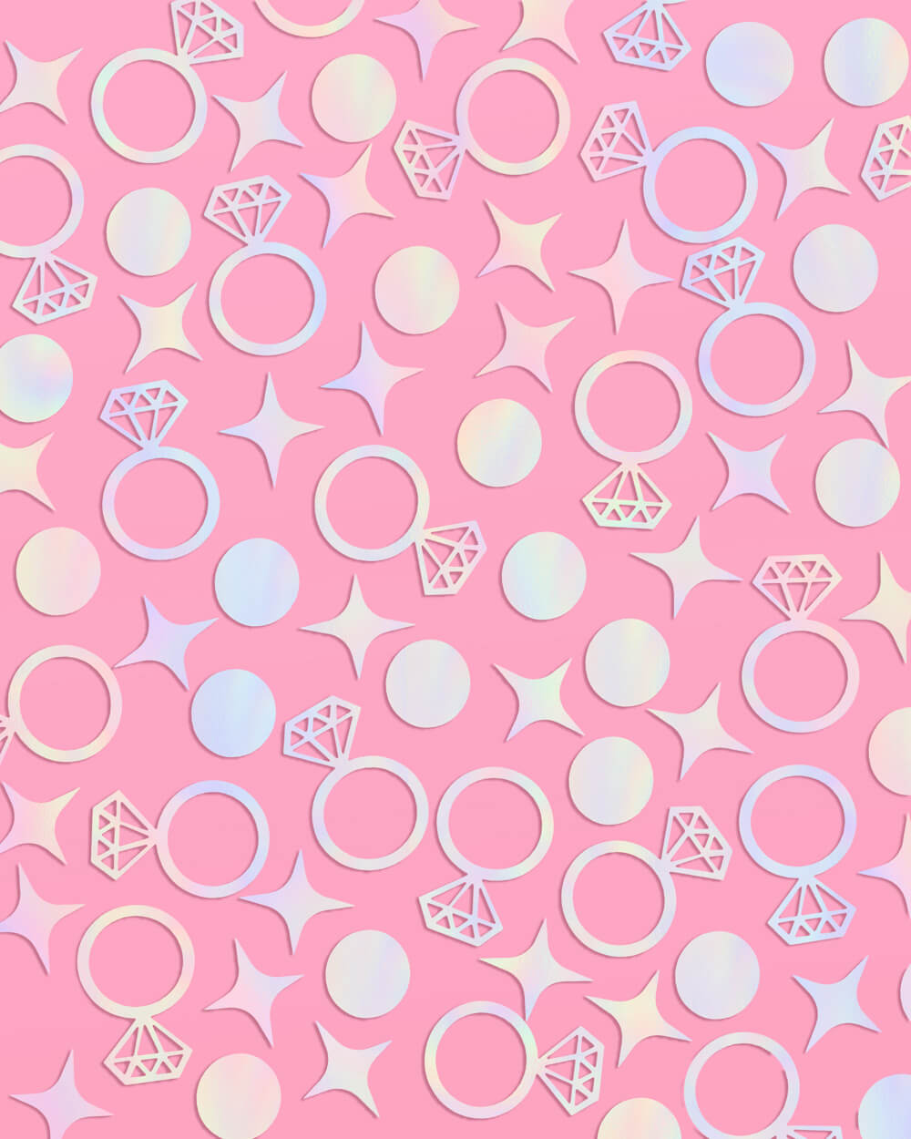 Engaged Era Confetti - 200 pc iridescent foil confetti