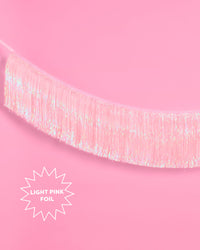 Pretty in Pink Fringe - light pink fringe banner