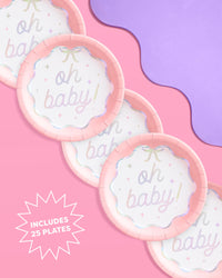 Oh Baby Plates - 25 paper plates