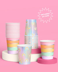 Rainbow Cups - 24 paper cups