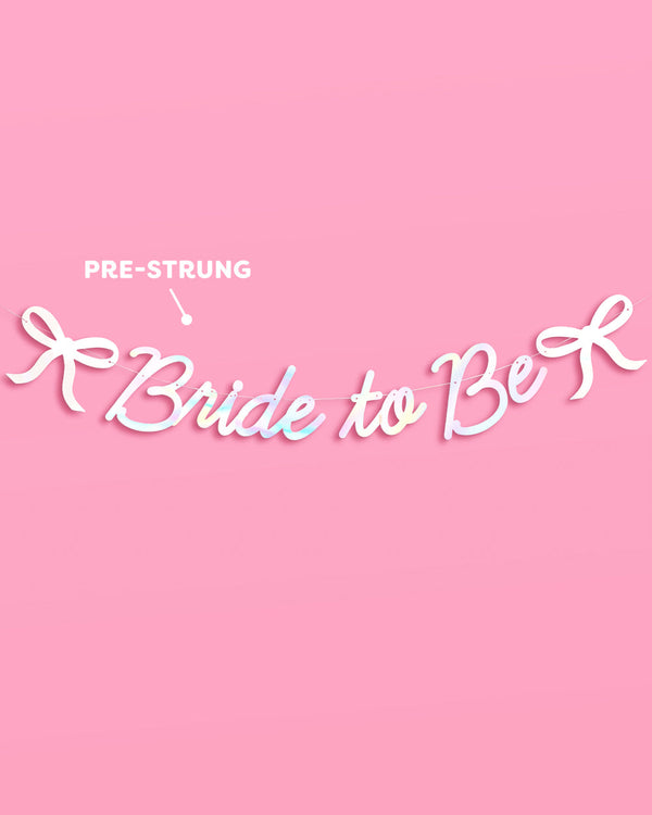 Tying The Knot Banner - iridescent foil banner