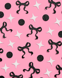 Little Black Bow Confetti - 200 pc glitter confetti