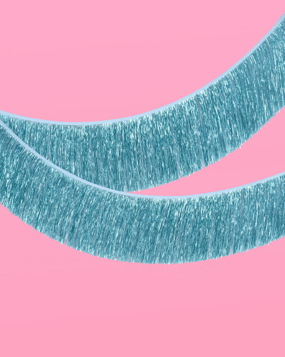 Aquamarine Fringe - blue foil banner