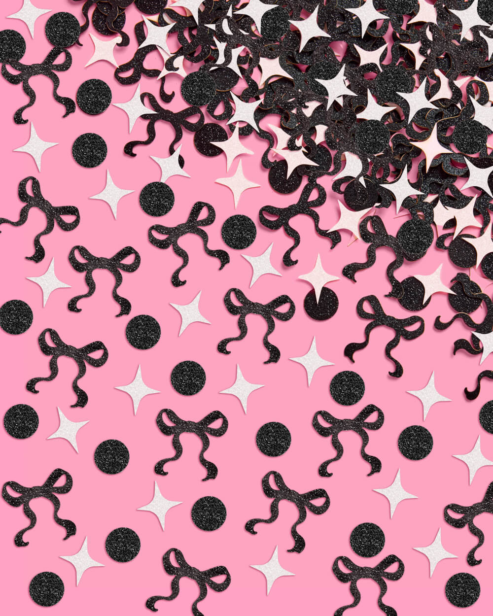 Little Black Bow Confetti - 200 pc glitter confetti