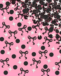 Little Black Bow Confetti - 200 pc glitter confetti
