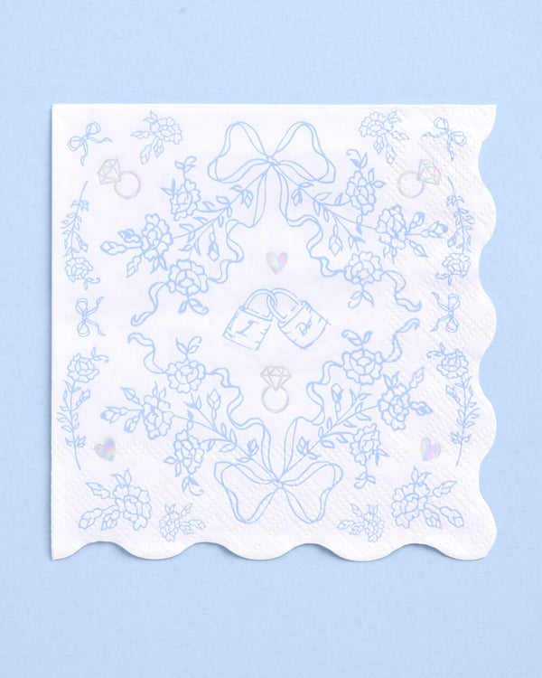 Something Blue Napkins - 25 printed napkins