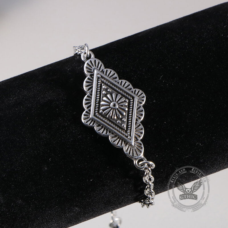 Vintage Geometric Bohemian Pattern Stainless Steel Bracelet