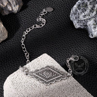 Vintage Geometric Bohemian Pattern Stainless Steel Bracelet
