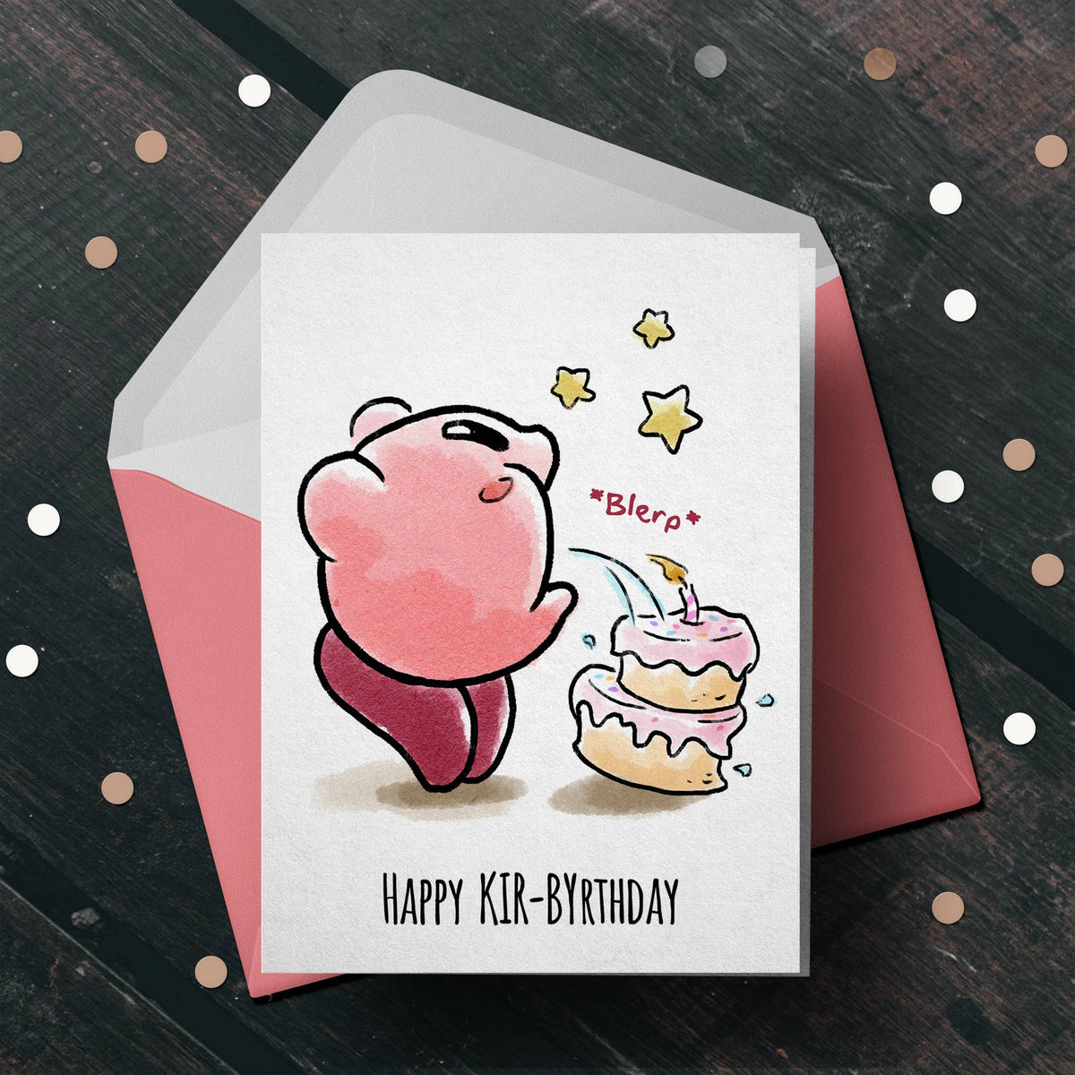 "Happy Kirby-thday" - Nintendo Gamer Birthday Card