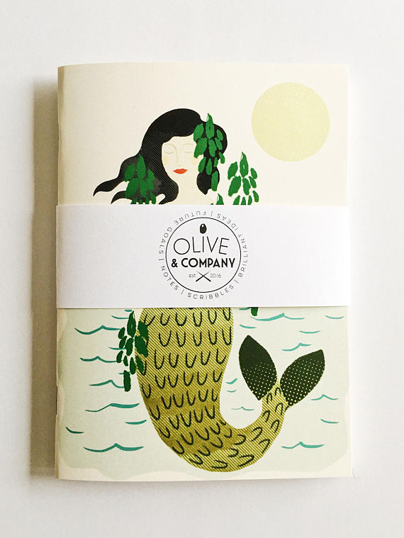Olive & Company - Mermaid Blank Journal