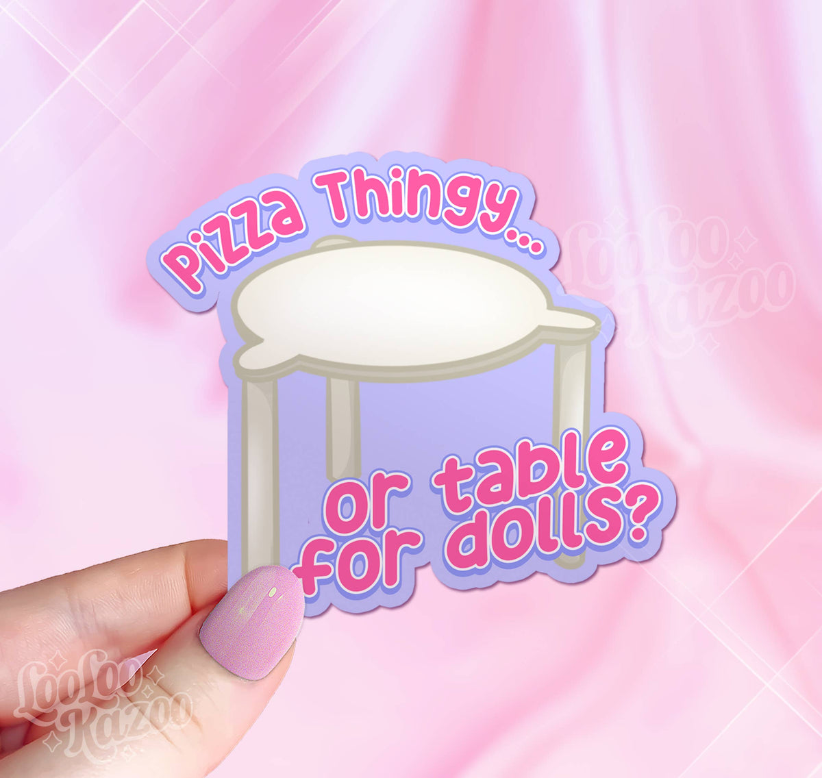 Pizza Thingy...or Table for dolls Vinyl Sticker