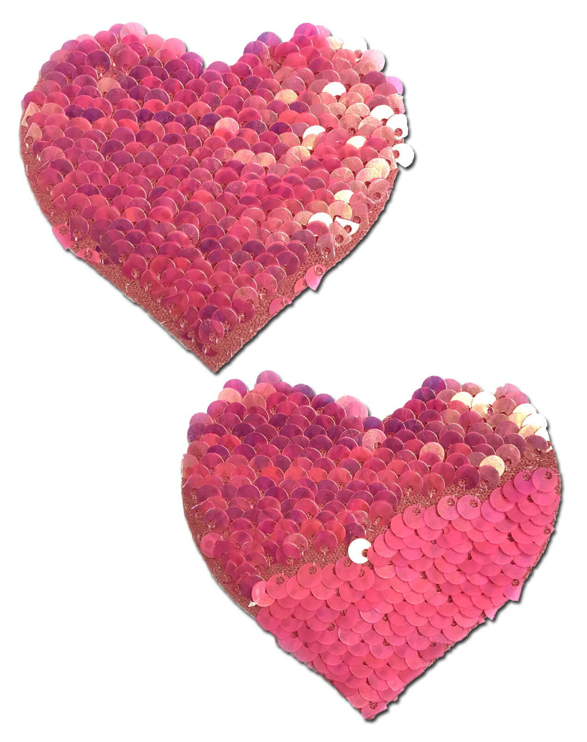 Love: Hot Pink Color Changing Sequin Heart Pasties