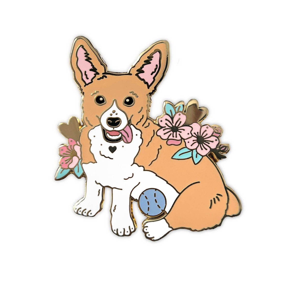 Corgi Enamel Pin