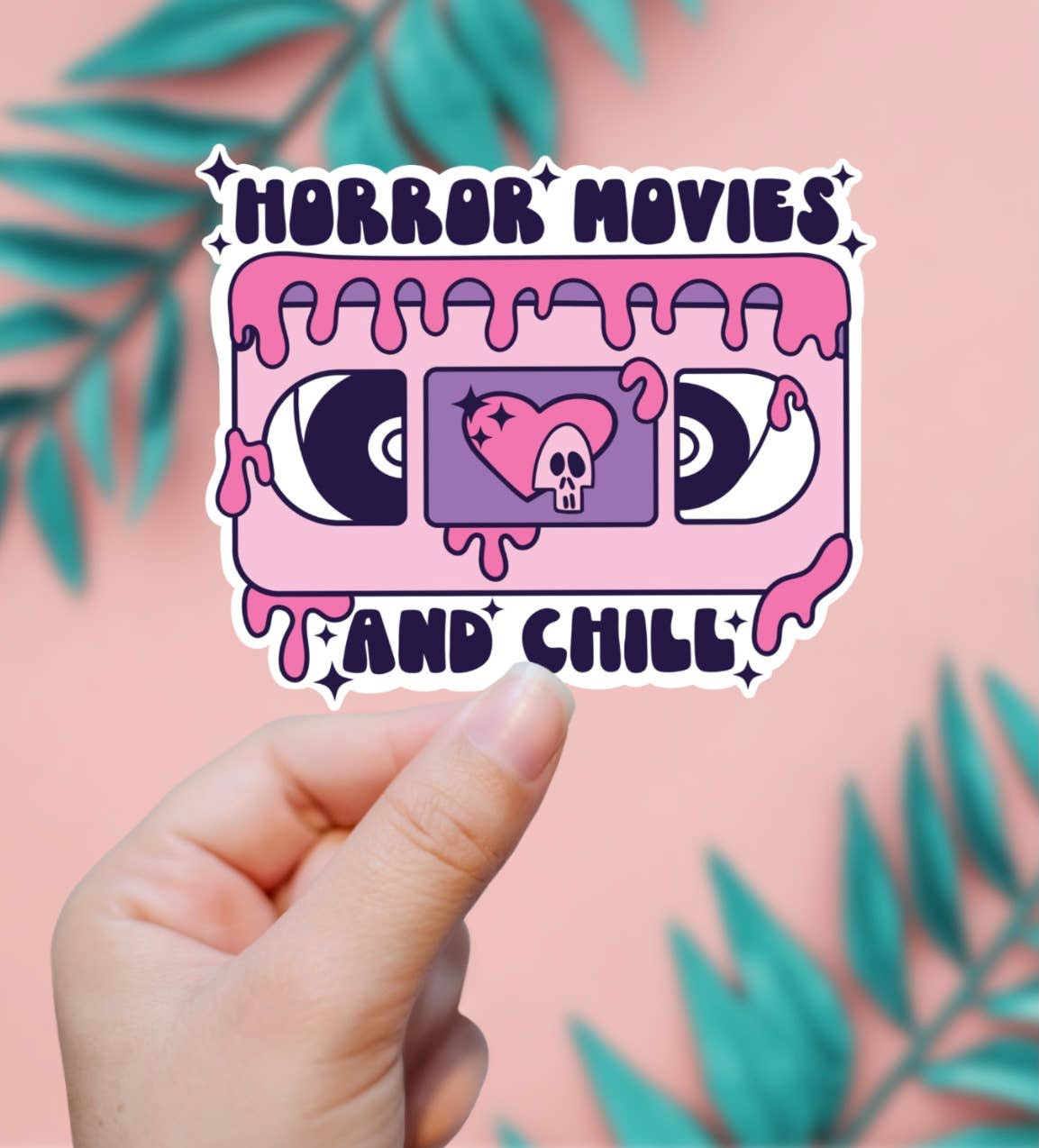 Horror Movies And Chill Sticker