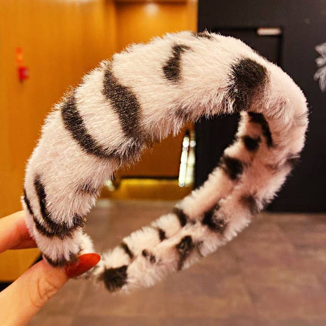 Leopard Plush Hairbands