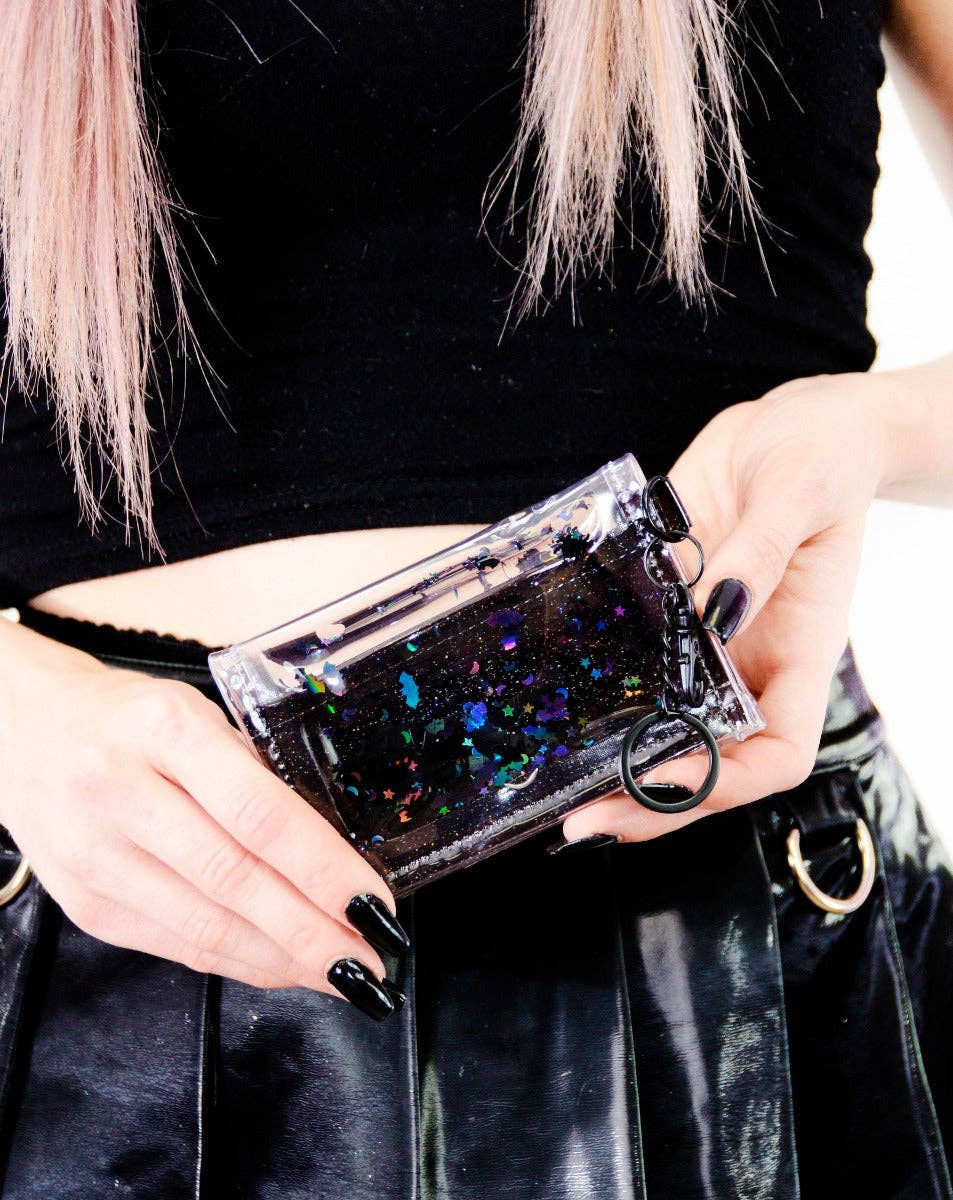 Liquid Glitter Tiny Wallet - Bewitched
