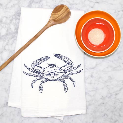Crab Flour Sack Tea Towel