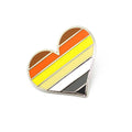 Bear Flag Heart Enamel Pin