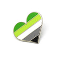 Aromantic Flag Heart Enamel Pin