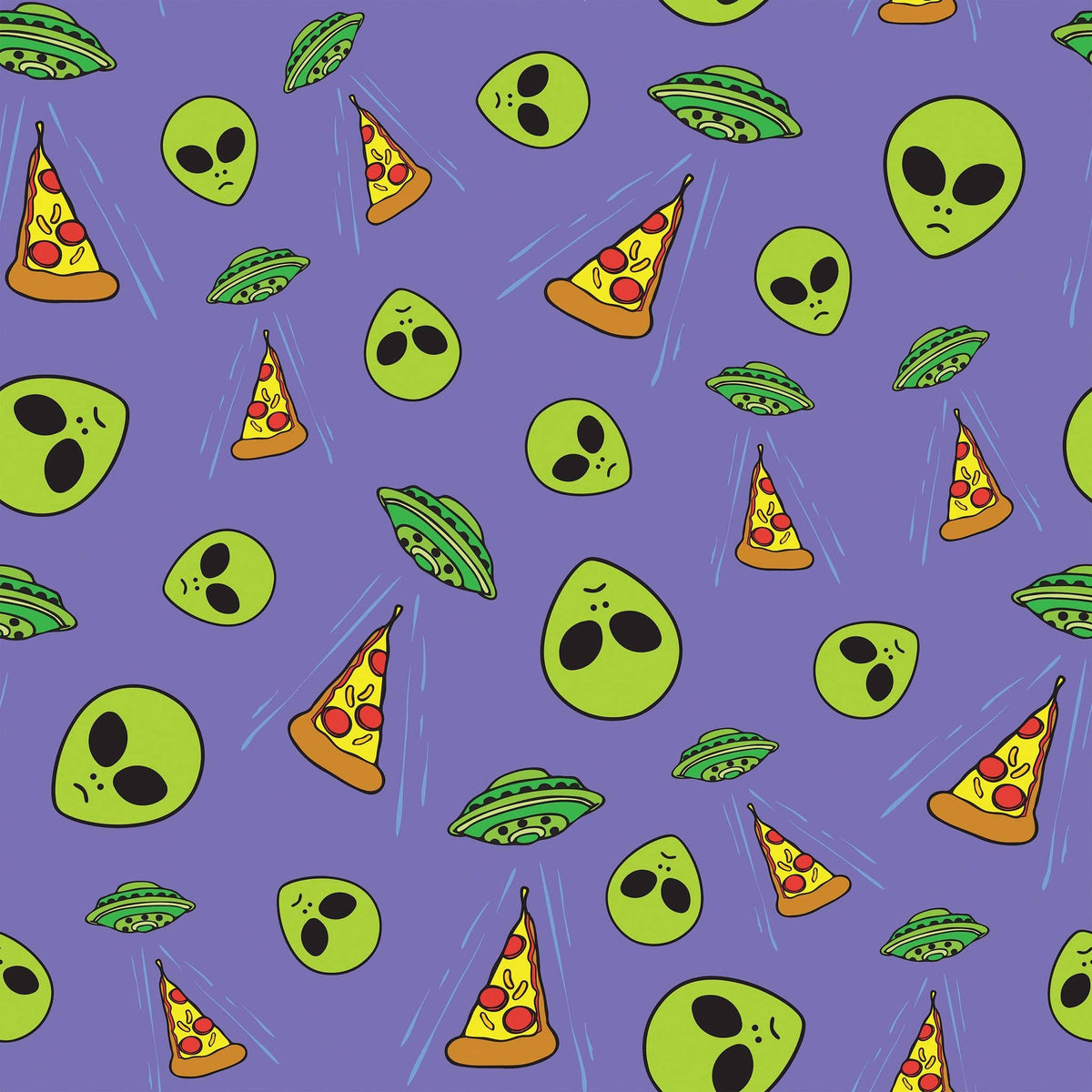 Pizza Abduction Wrapping Paper