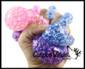 Confetti Bead Mold-able Stress Ball - Squishy Gooey Shape-