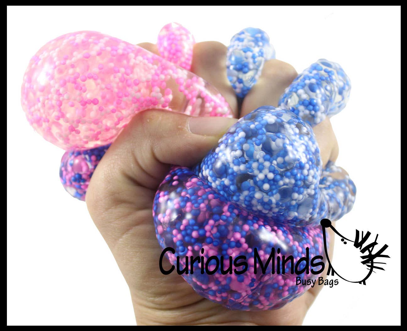 Confetti Bead Mold-able Stress Ball - Squishy Gooey Shape-