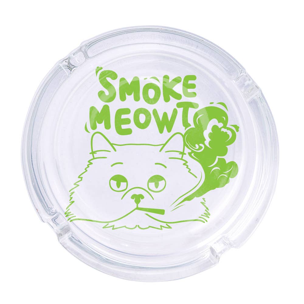 Smoke Meowt Glass Ashtray