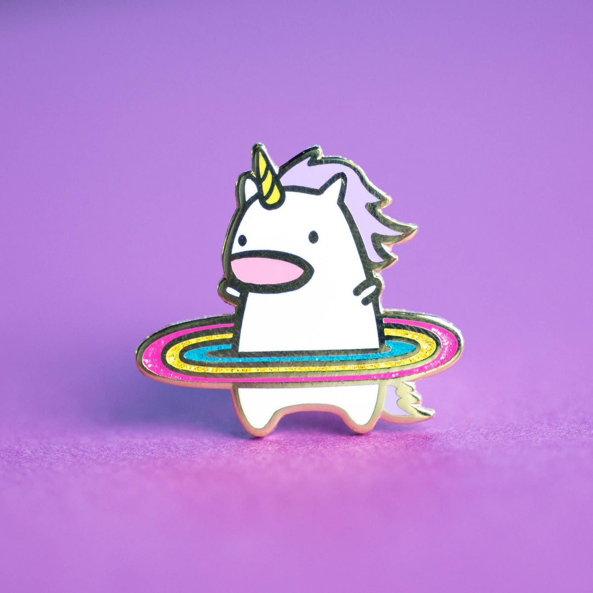 Work it, Hula Unicorn Enamel Pin (With Glitter!)