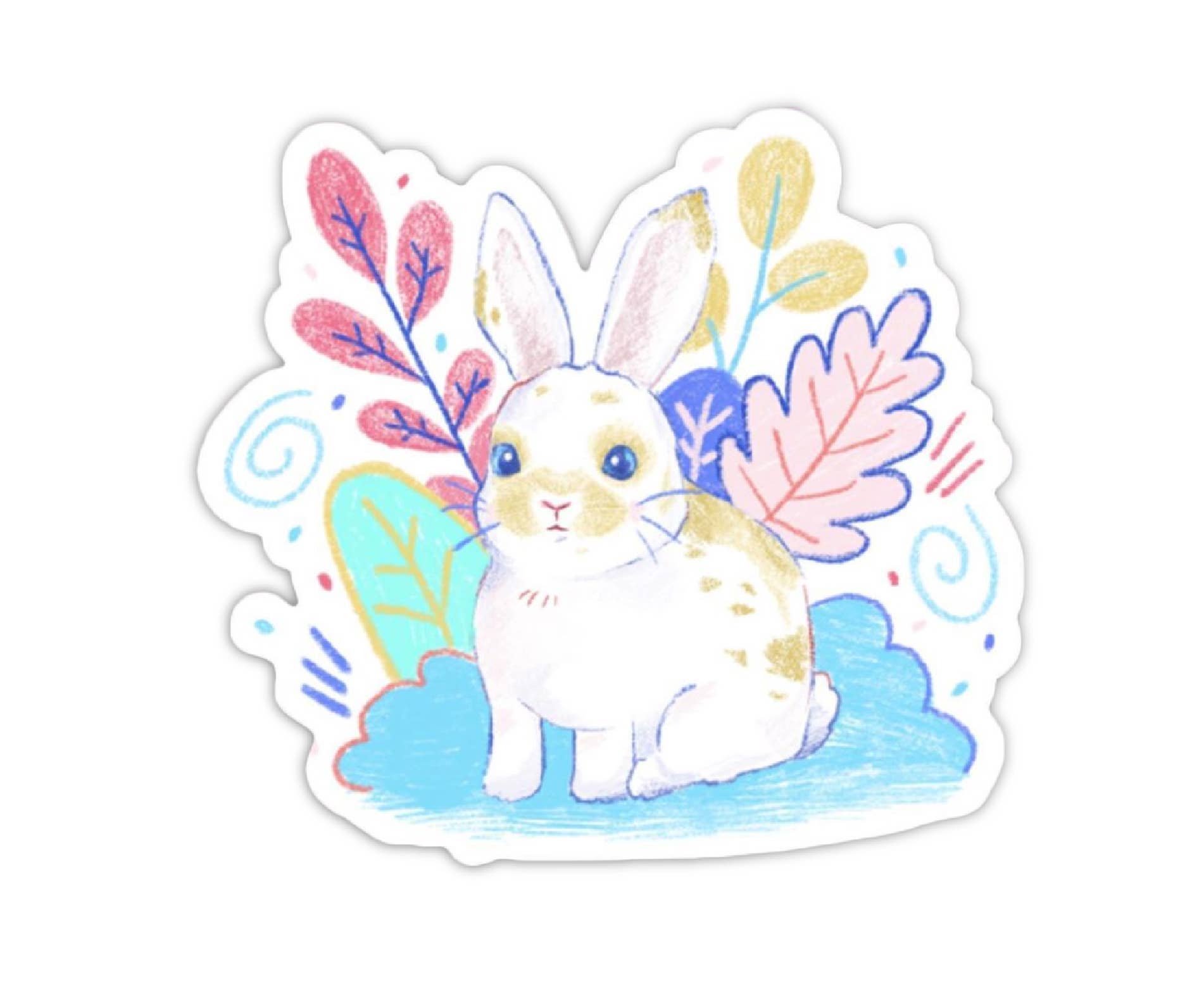Colorful Rabbit Vinyl Sticker