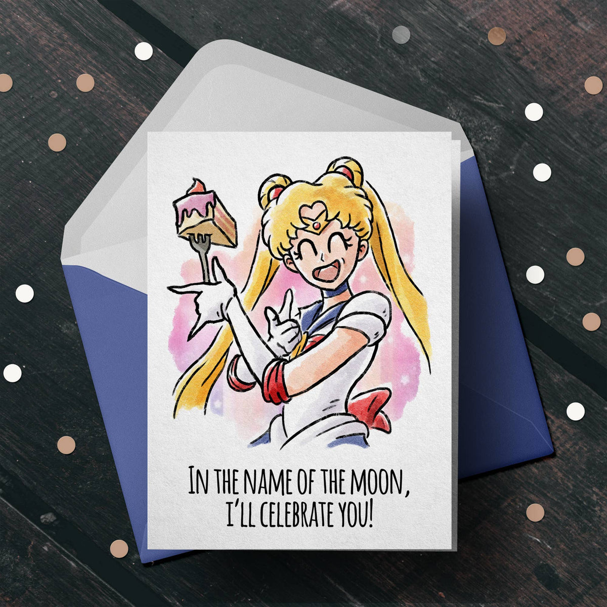 "Name of the Moon" Sailor Moon - Anime / Manga Birthday Card