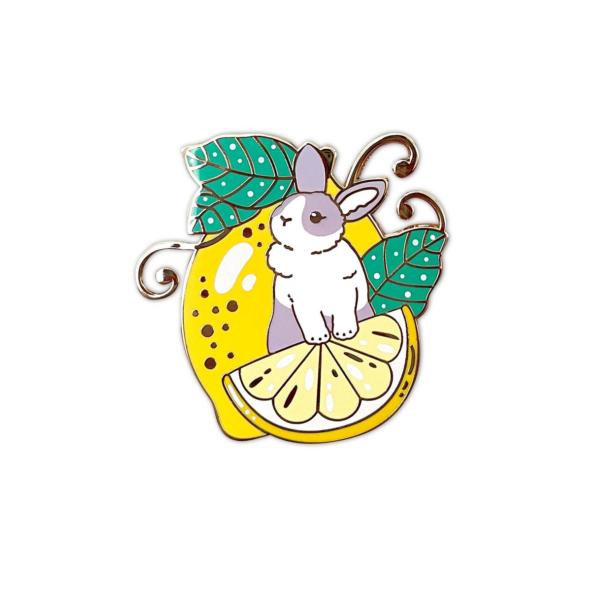 Lemon Rabbit Enamel Pin