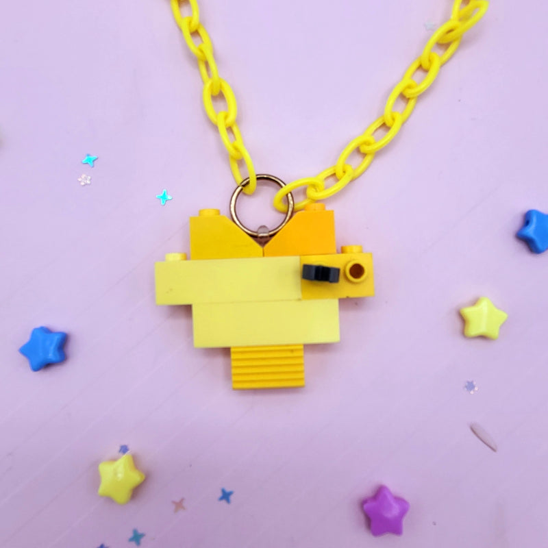 Lego Yellow Heart Necklace