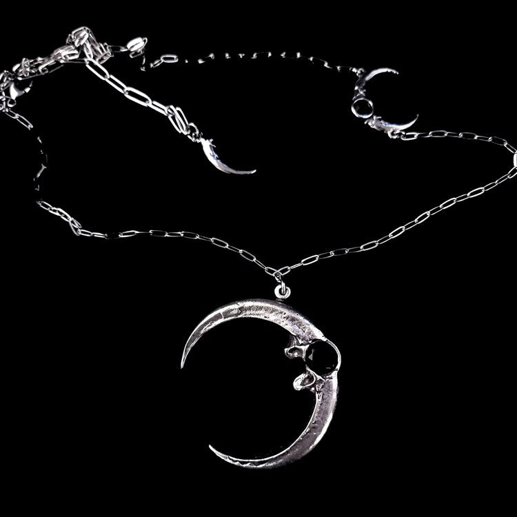 Eagle Claw Moon Necklace