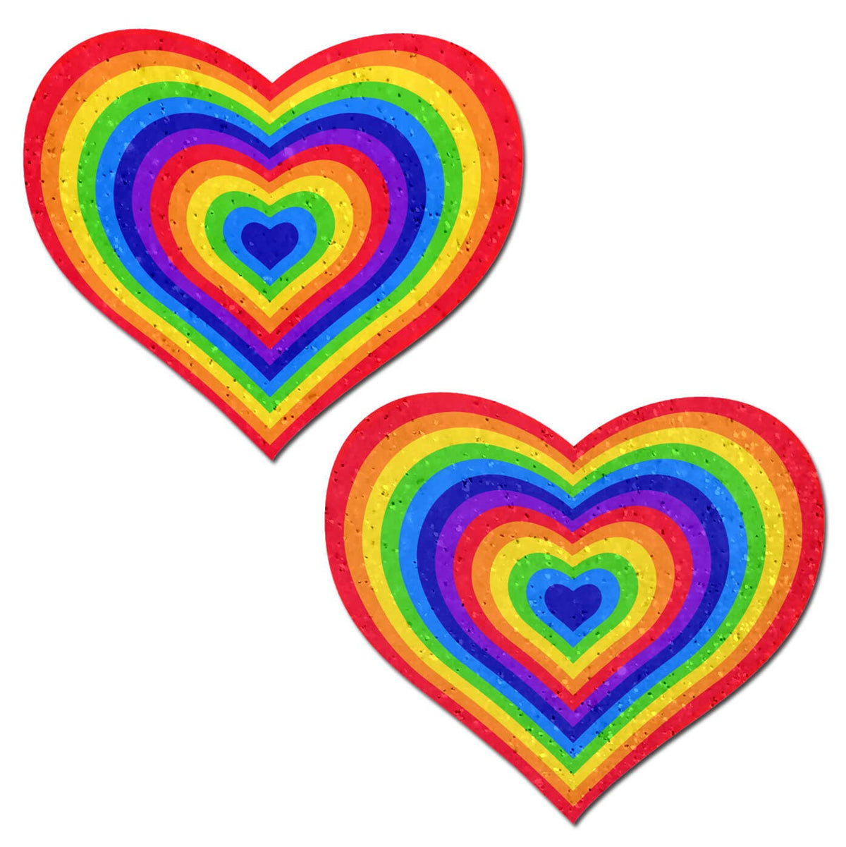 Love: Velvet Rainbow Pumping Heart Nipple Pasties