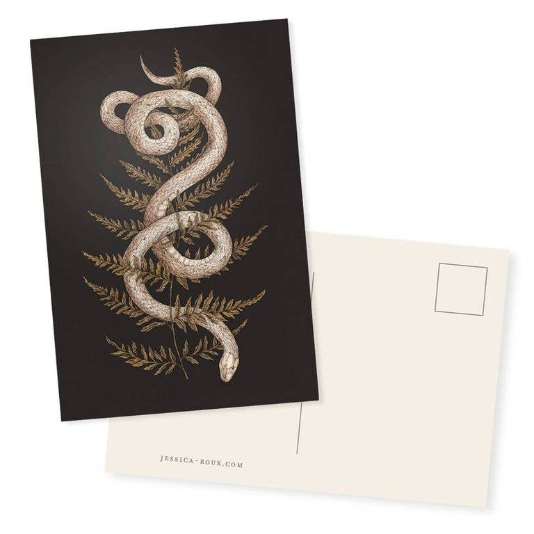 4” x 6” Snake and Fern Postcard