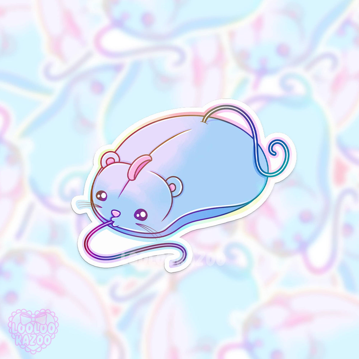 Holographic Computer Mouse Mouse Funny Gamer Vinyl Sticker